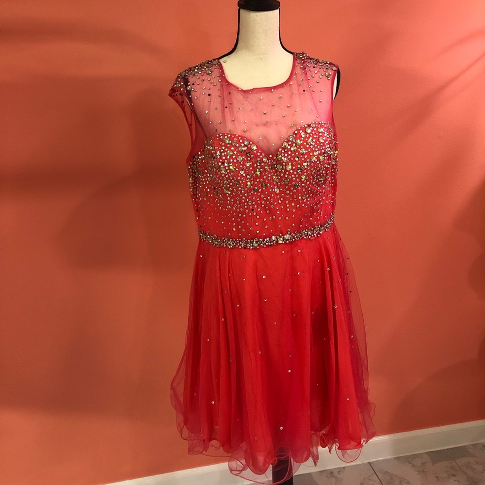 Fuchsia rhinestone dress✨